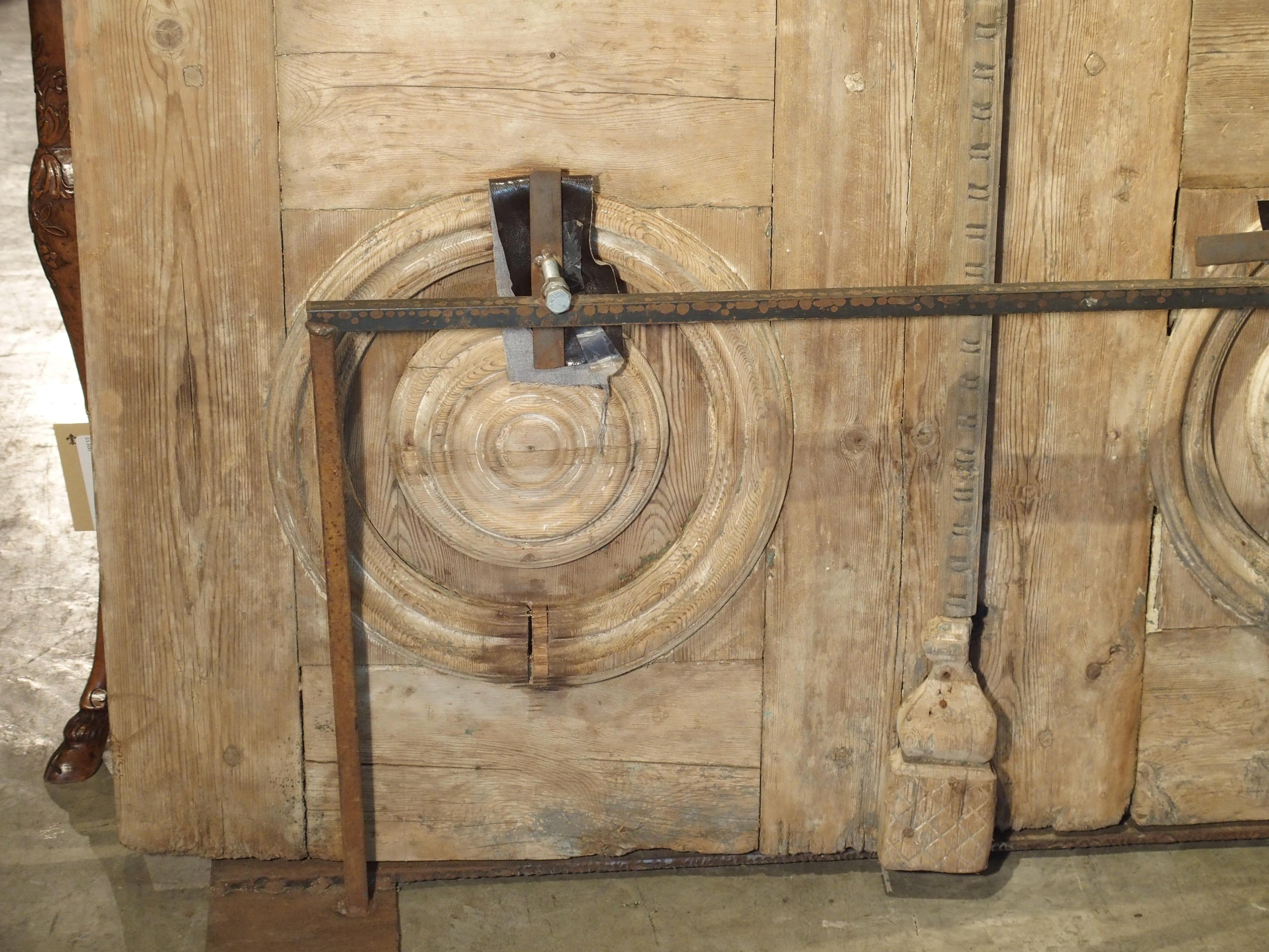 Pair of Large Stripped Antique Entry Doors from Cairo, Egypt, circa 1900 5