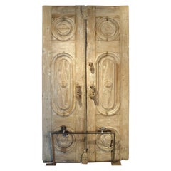 Pair of Large Stripped Antique Entry Doors from Cairo, Egypt, circa 1900