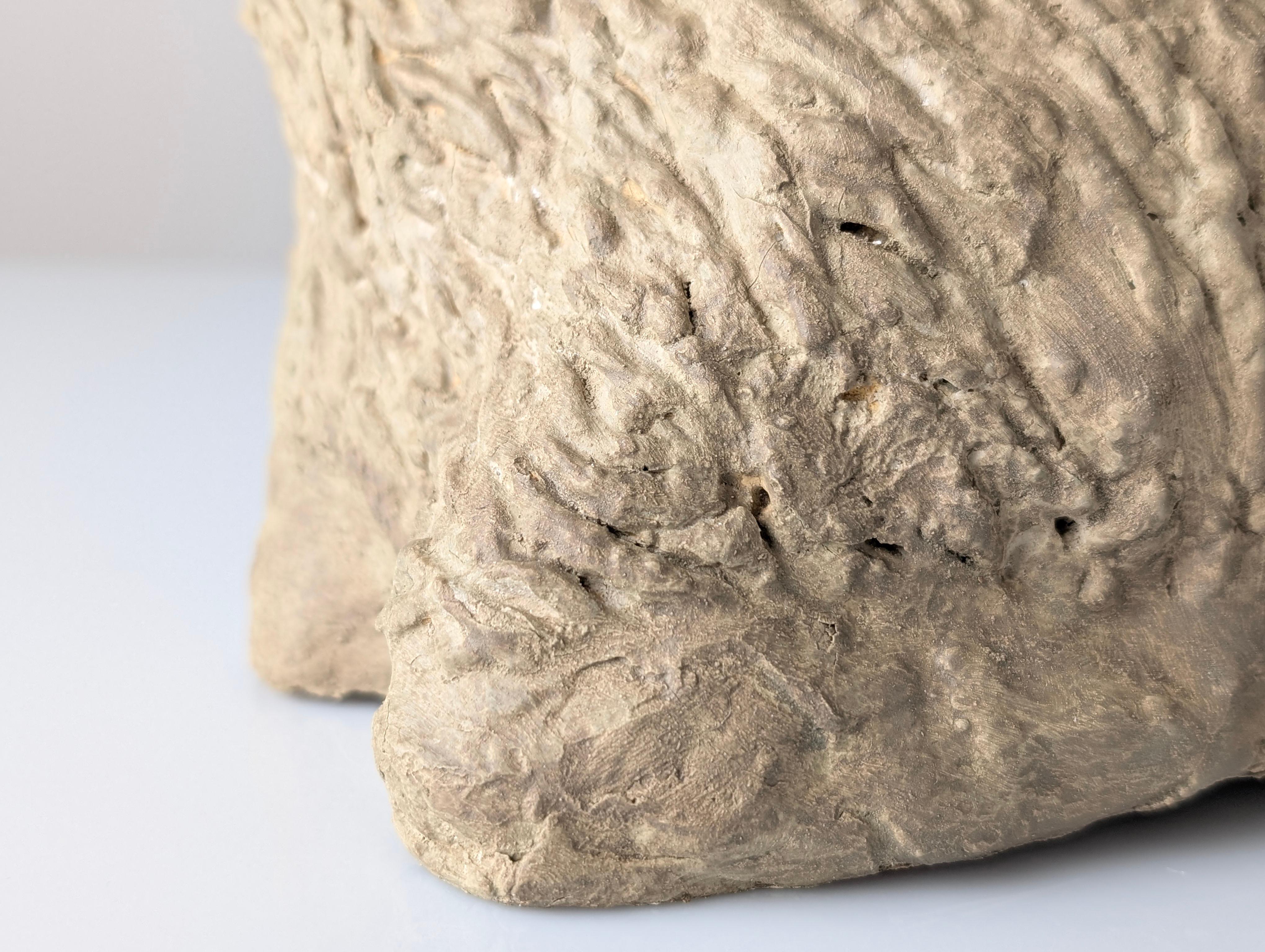 Pair of Large Stucco Sheep Sculptures, Early 20th Century, Farm Animals For Sale 8