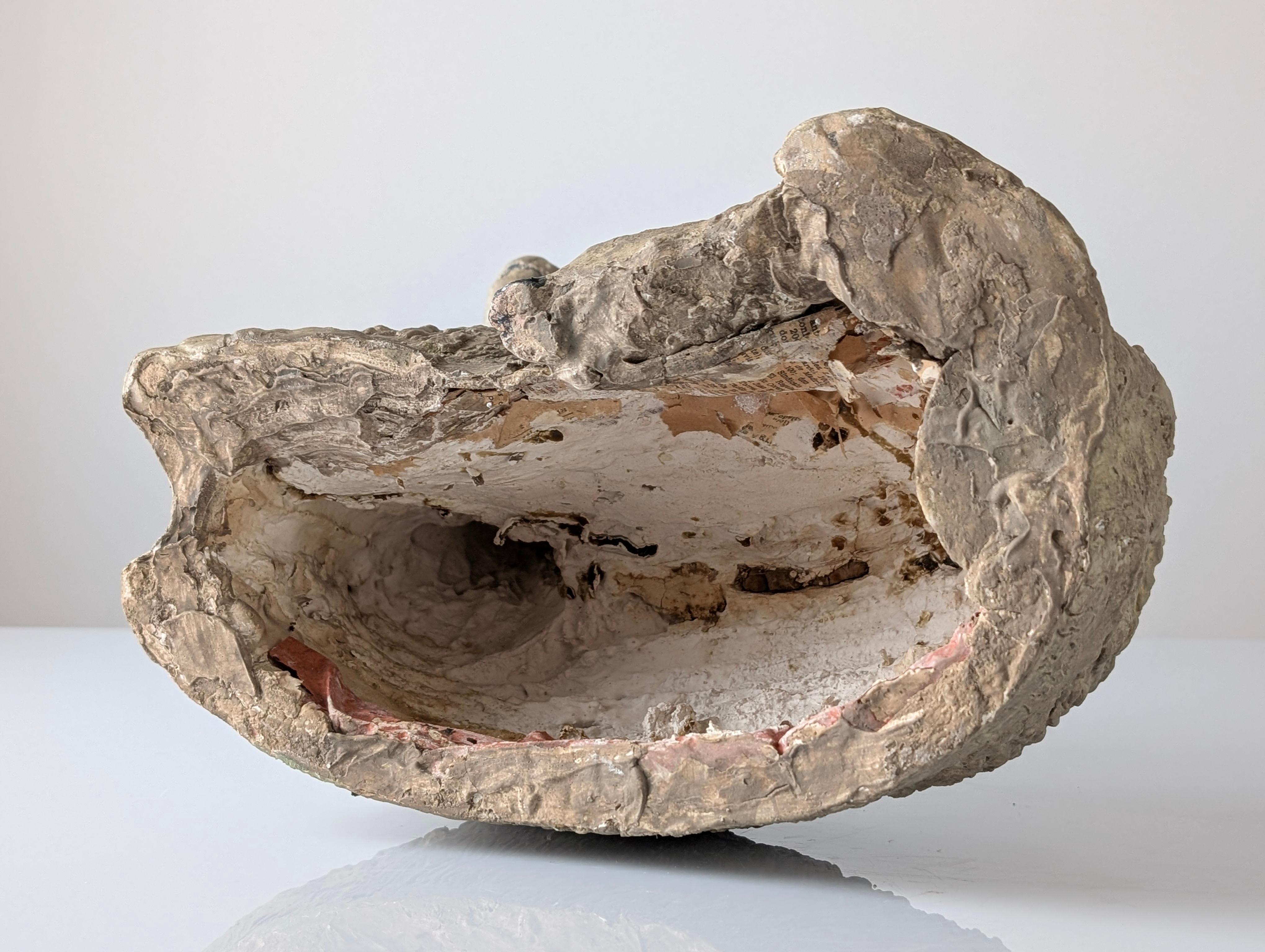 Pair of Large Stucco Sheep Sculptures, Early 20th Century, Farm Animals For Sale 10