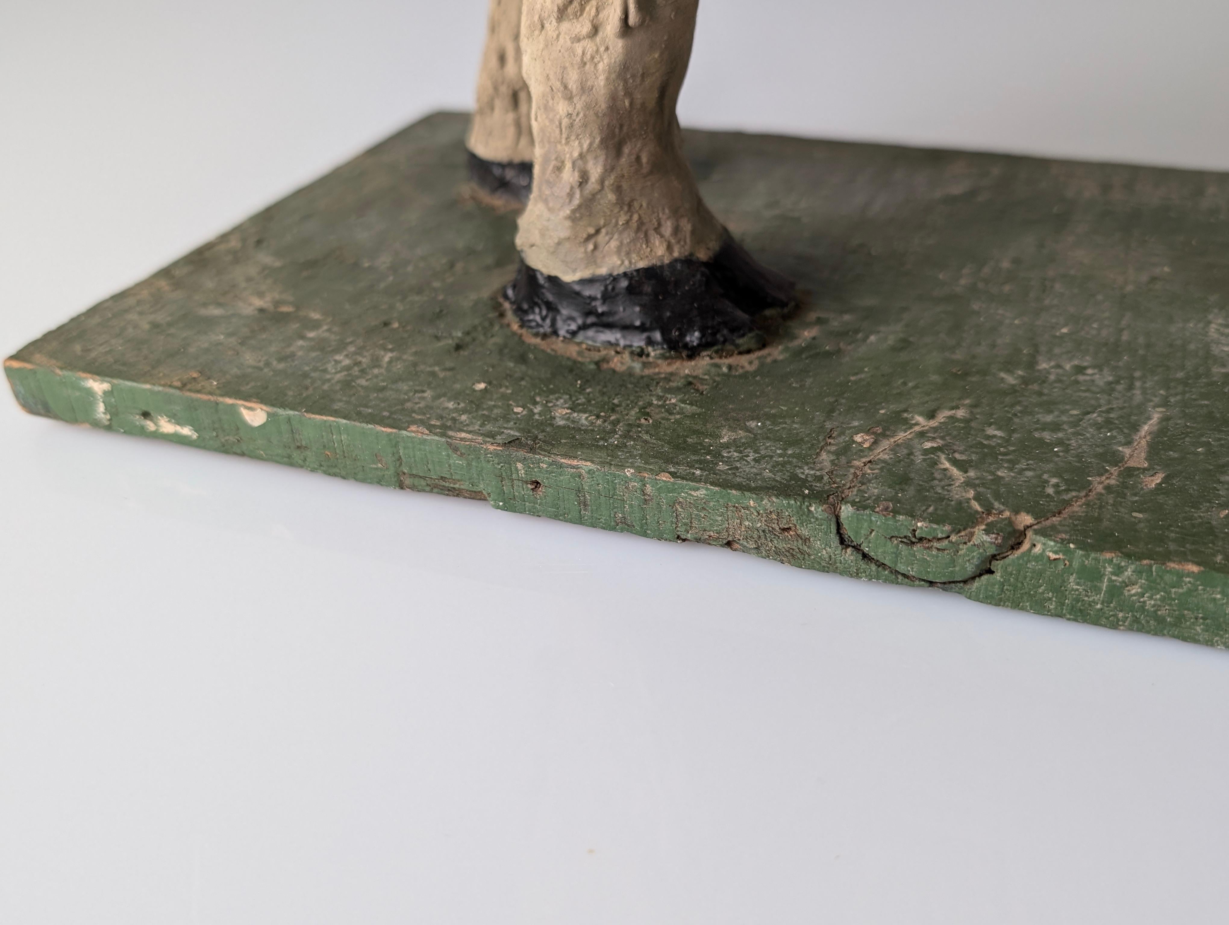 Pair of Large Stucco Sheep Sculptures, Early 20th Century, Farm Animals For Sale 3