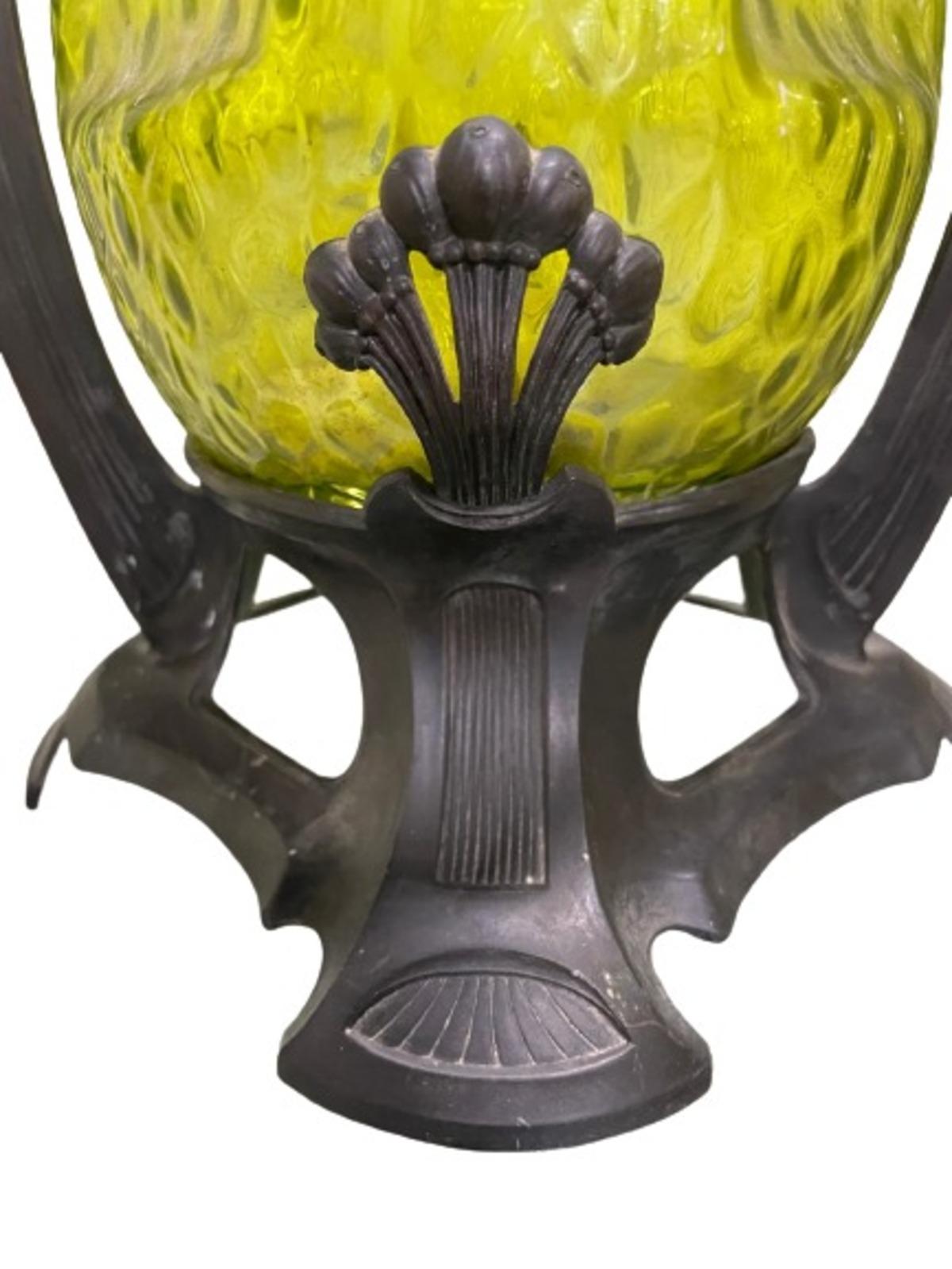 Pair of LARGE STUNNING art nouveau vases in the taste of Loetz. AMAZING For Sale 4