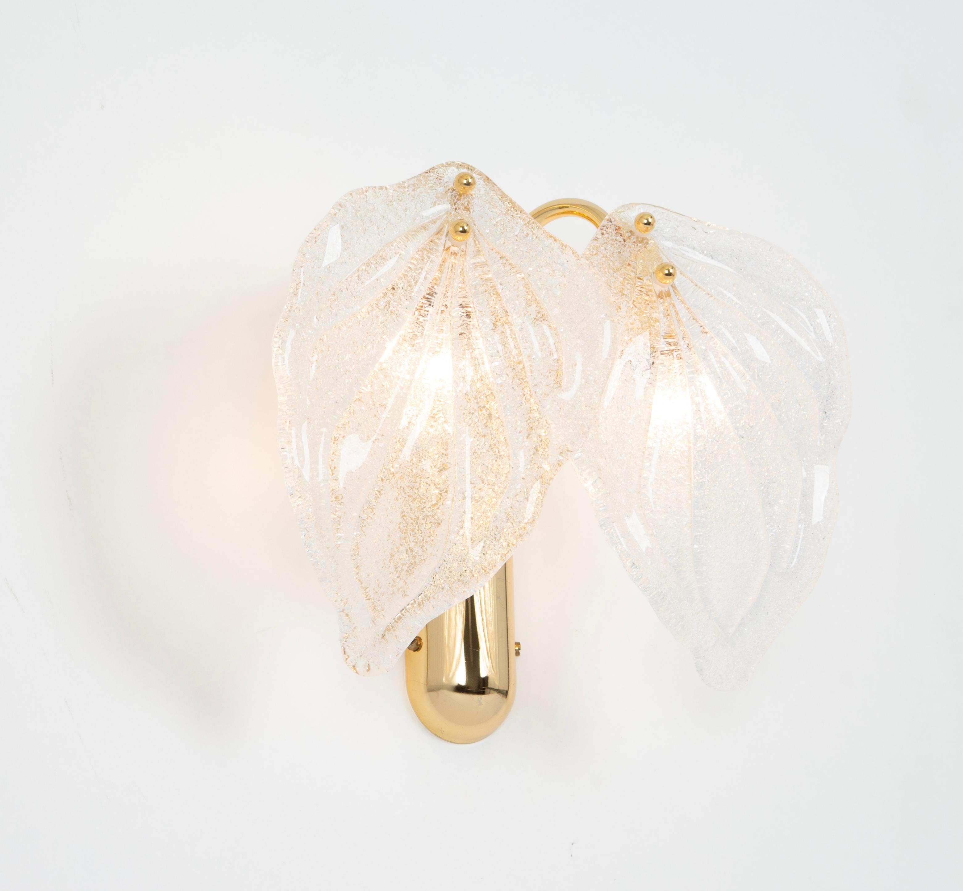 Pair of Large Stunning Murano Glass Wall Sconce by Novaresi, Italy, 1970s In Excellent Condition For Sale In Aachen, NRW
