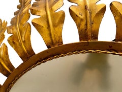 Pair of Large Sunburst Light Fixtures, Sold Individually