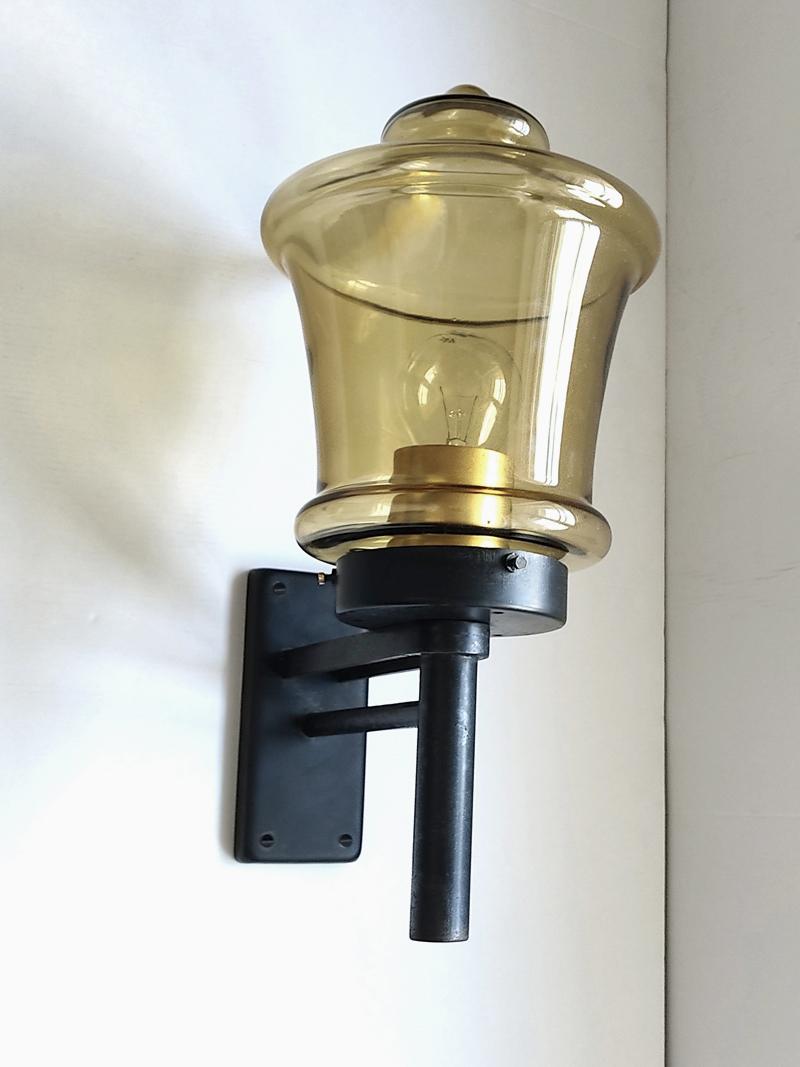 Pair of Large Swedish Fagerhults Vintage Modernist Wall Lights Sconces, 1960s In Good Condition For Sale In Berlin, DE