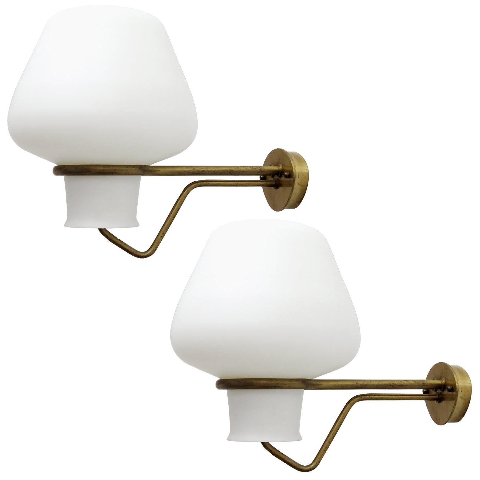 Pair of Large Swedish Wall Lights by Gunnar Asplund for ASEA, 1950