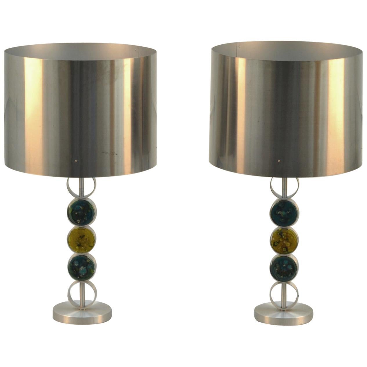Pair of Large Table Lamps by RAAK 1970's Attributed to Nanny Still