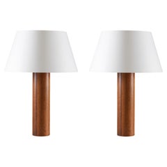 Pair of Large Table Lamps in Rosewood by Luxus, 1960s