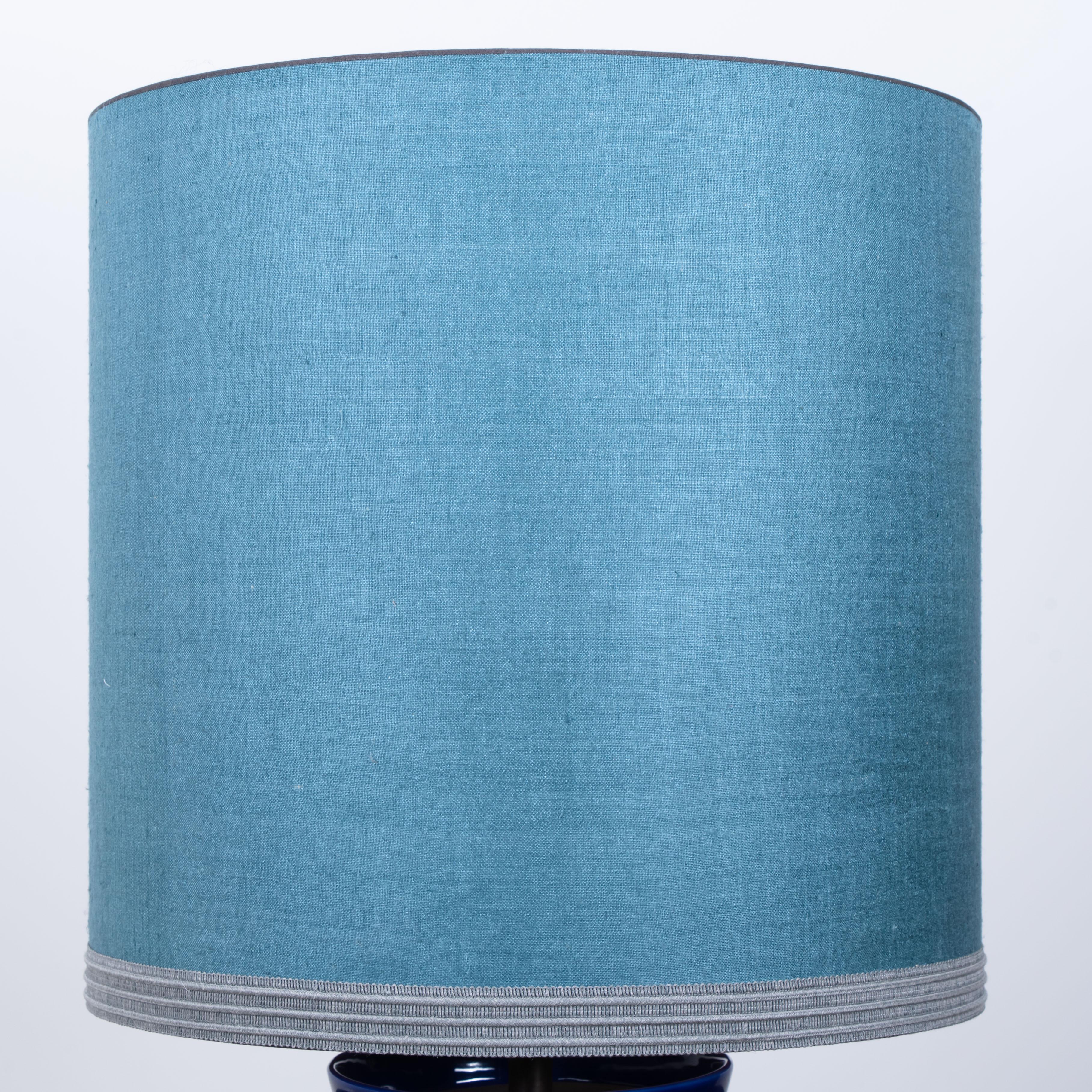 Pair of Large Table Lamps with New Silk Custom Made Lampshade René Houben, 1960s For Sale 13