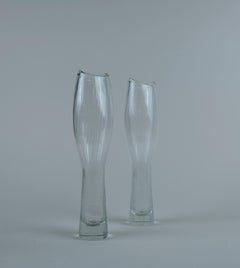 Paar große Tapio Wirkkala Art Pieces mit Liniengravur Modell 3545, Iittala, 1950er Jahre