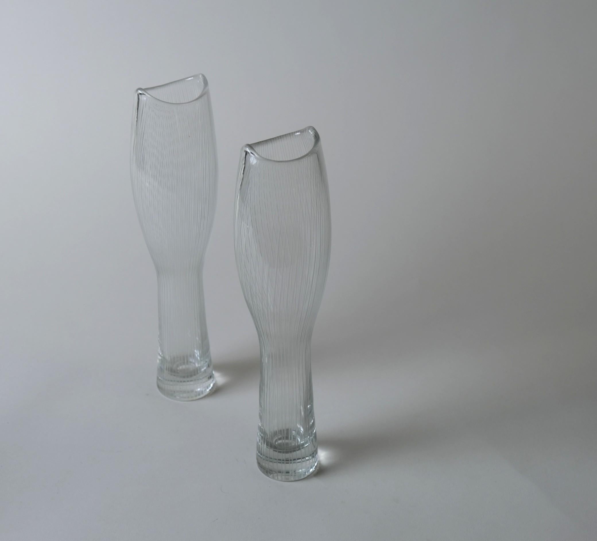 Pair of Large Tapio Wirkkala Line-Engraved Art Pieces Model 3545, Iittala, 1950s For Sale 1