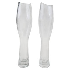 Coppia di grandi pezzi d'arte incisi in linea Tapio Wirkkala Model 3545, Iittala, anni '50