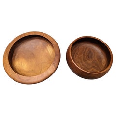 Used Pair of large teak bowls