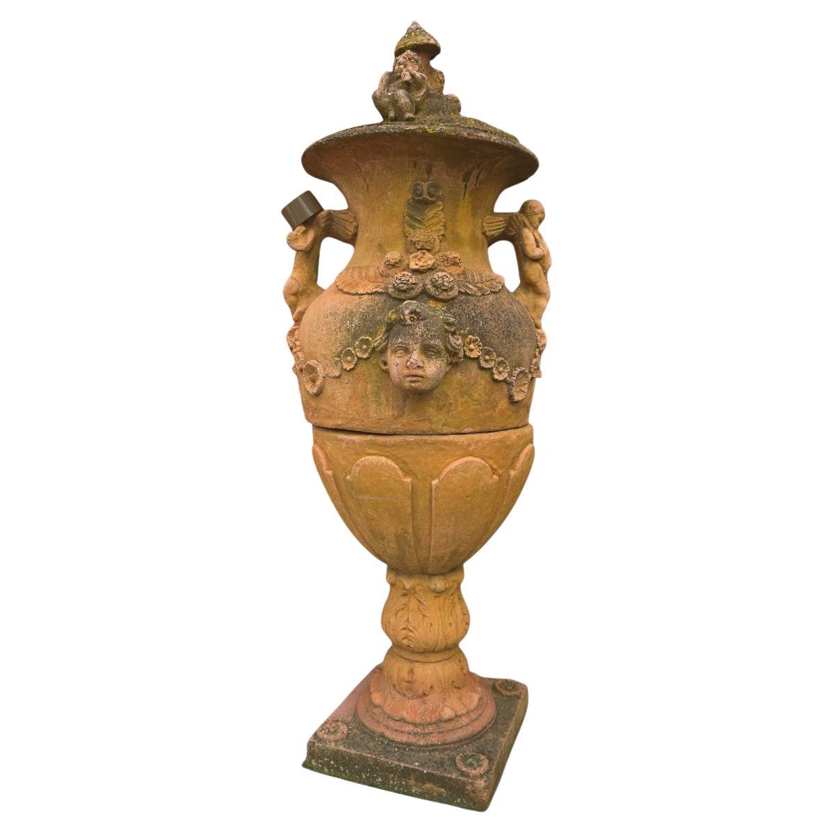 Paire de grands vases de jardin en terre cuite - Toscane, Italie, années 1950