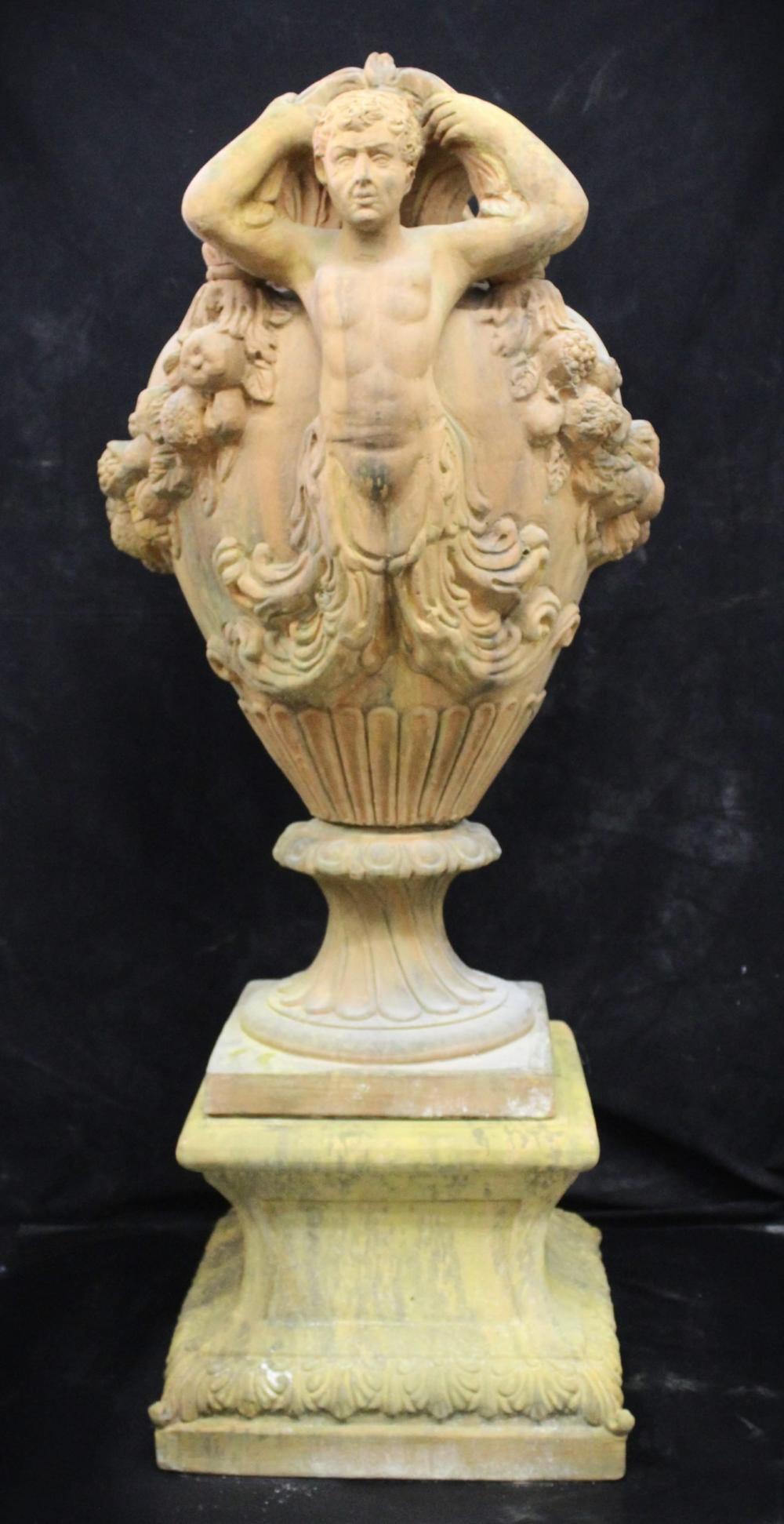 Paar große Terrakotta-Vasen im Zustand „Gut“ im Angebot in Rome, IT