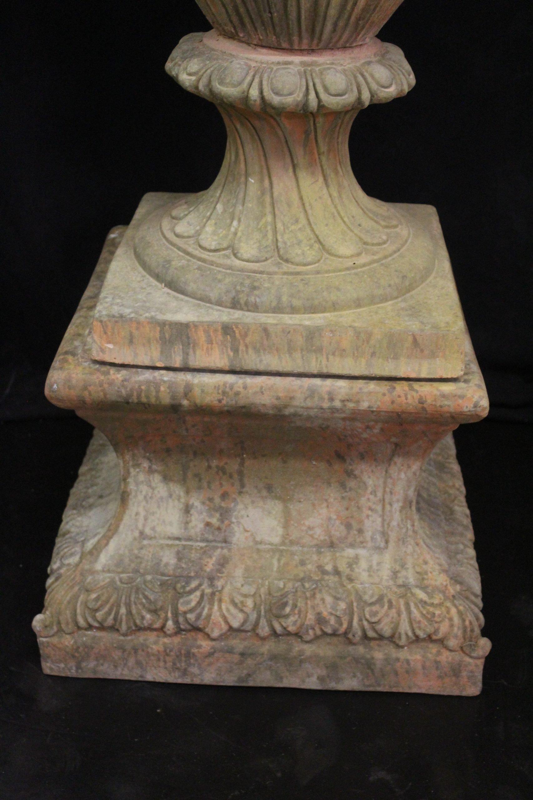Pair of large terracotta vases 1