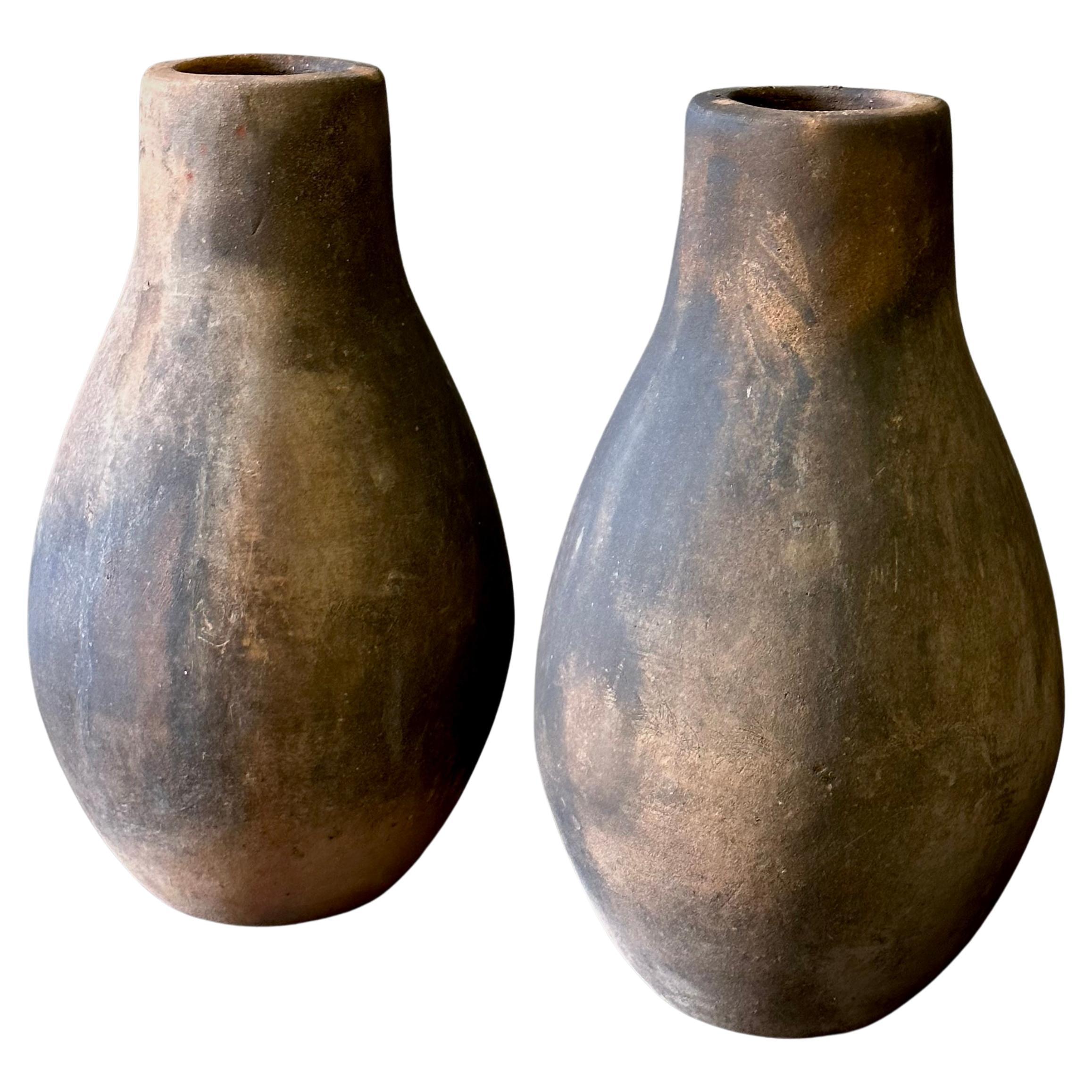 Pair of Large Terracotta Vessels For Sale