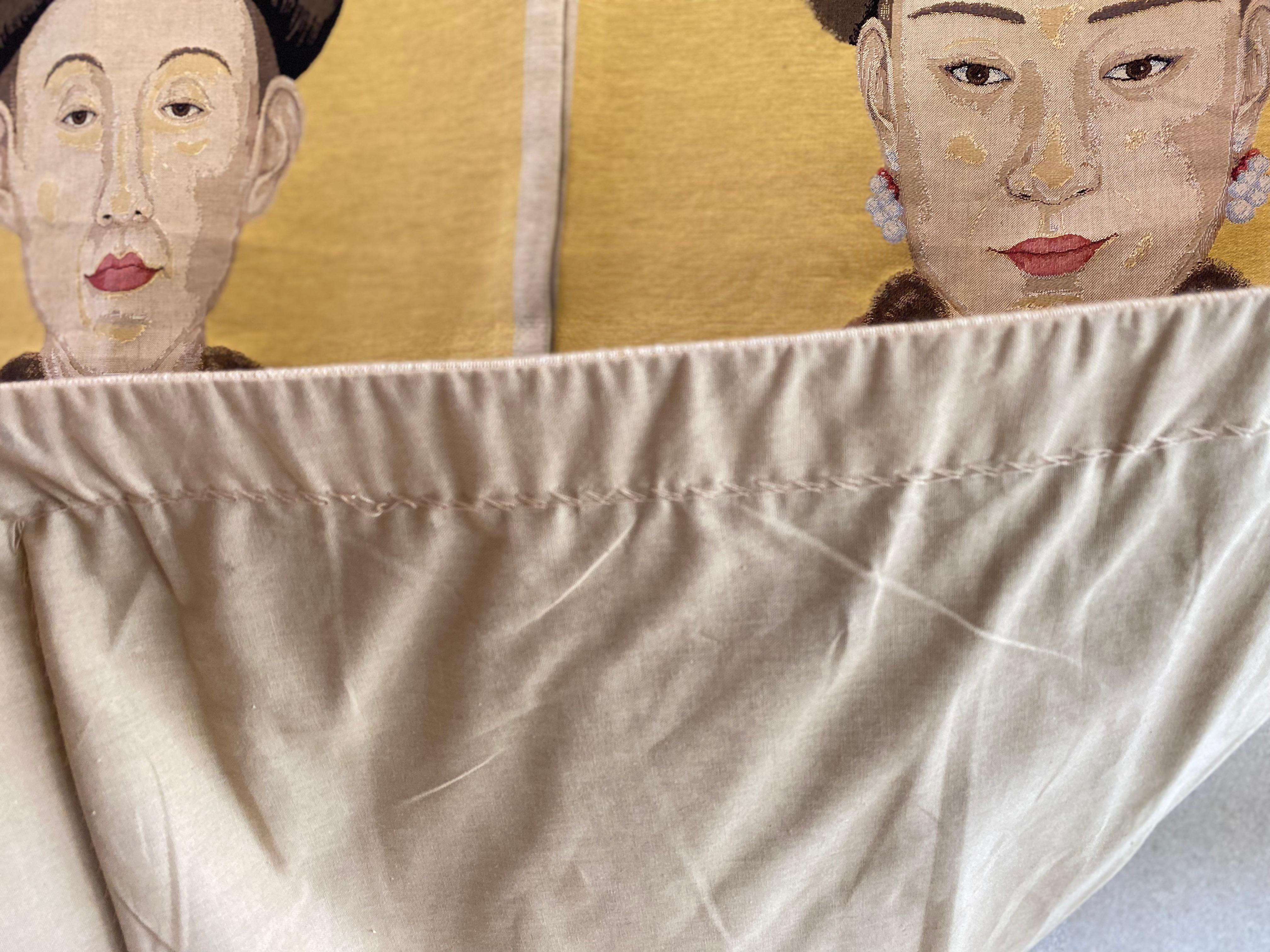 Pair of Large Textile Portraits of a Chinese Imperial Couple of the Ming Dynasty 6