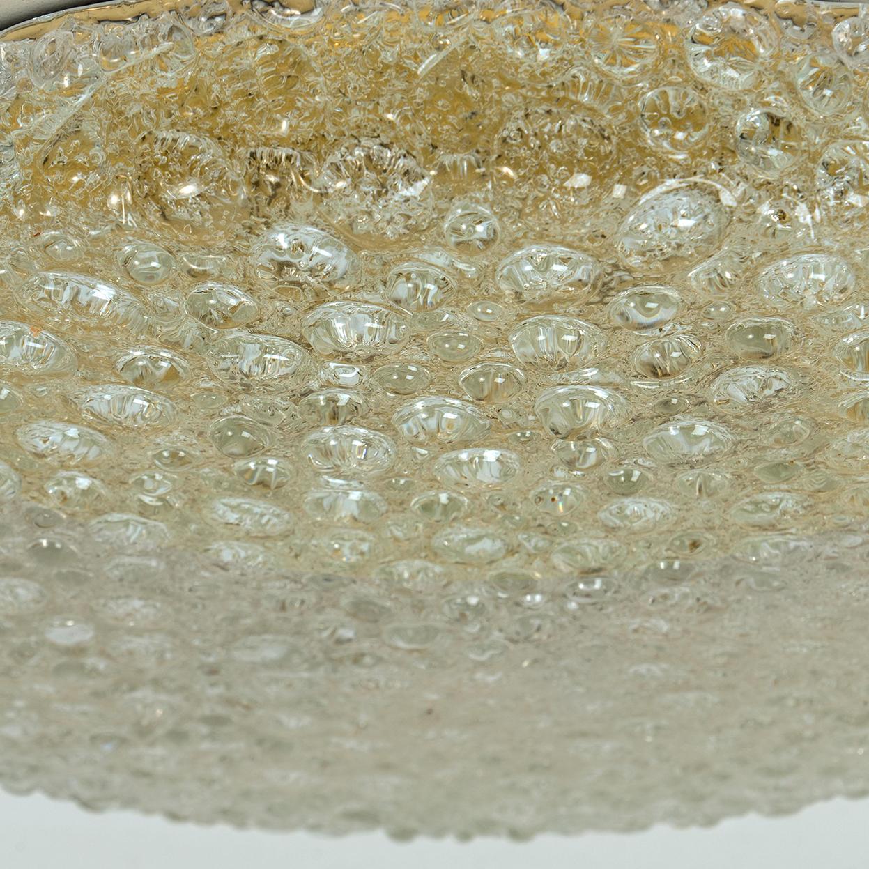  1 of the 2 XL Thick Massive Bubble Glass Flush Mount/Wall Lights, 1960 For Sale 1