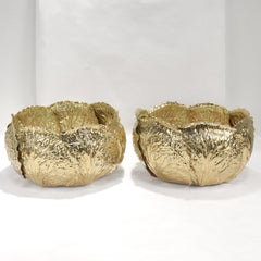 Pair of Large Tiffany & Co Sterling Silver Cabbage Centerpiece Serving Bowls