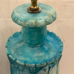Pair of Large Turquoise Alabaster Lamps