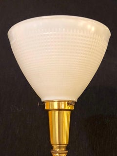 Pair of Large Turquoise Ceramic Jefferson Poole Style Pottery Table Lamps