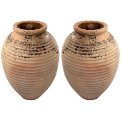 Pair of Large Tuscan Terra Cotta Jars, circa 1820