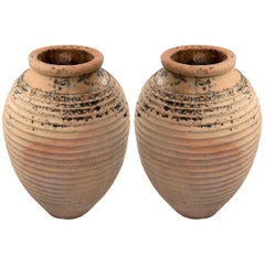 Pair of Large Tuscan Terra Cotta Jars, circa 1820