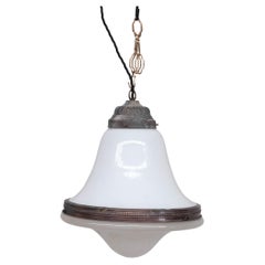 Pair of Large Two Tone Antique Pendant Lights Pair of Large Two Tone Antique Pendant Lights