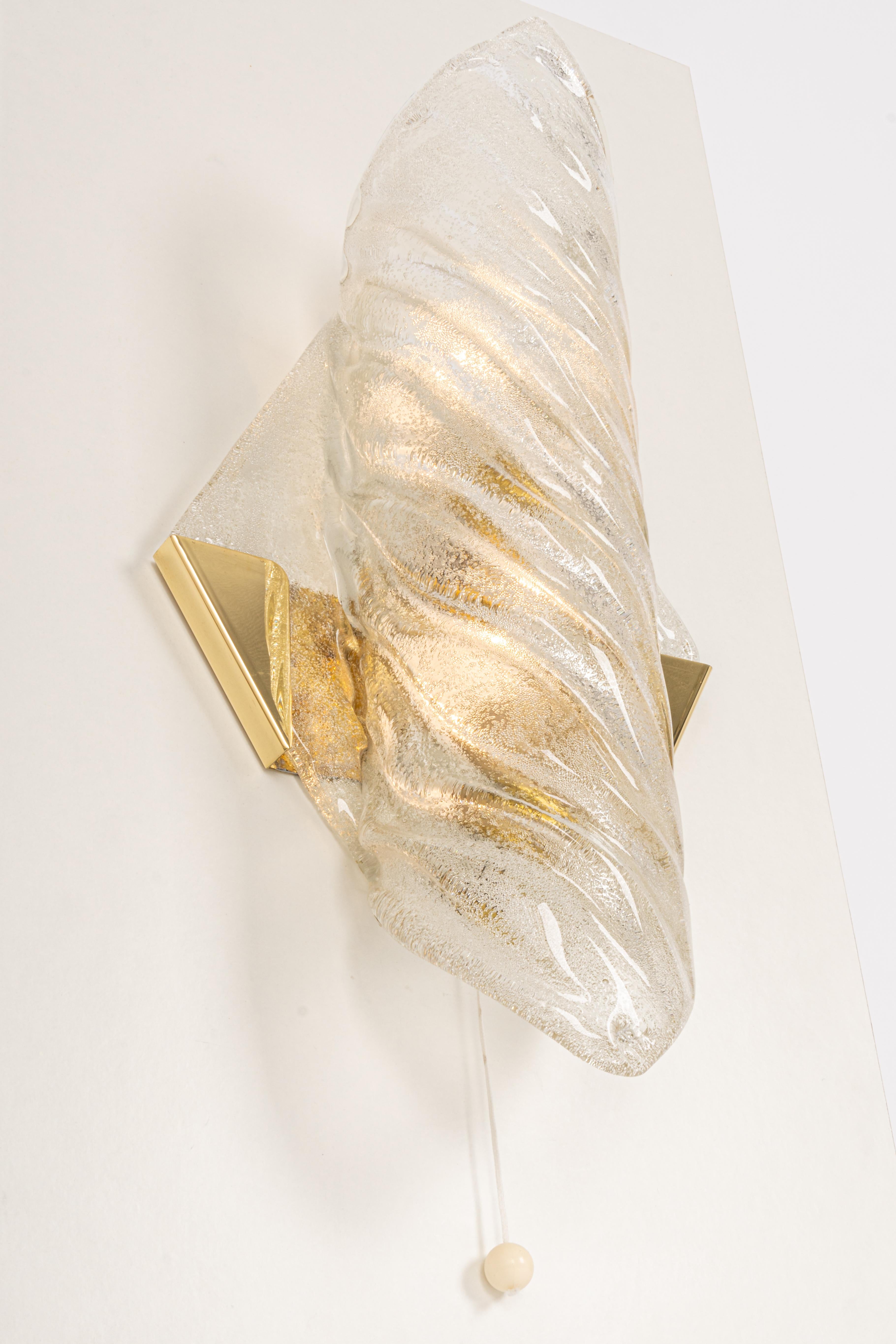 Pair of Large Vanity Angular Murano Glass Sconces by Hillebrand, Germany, 1960s For Sale 2