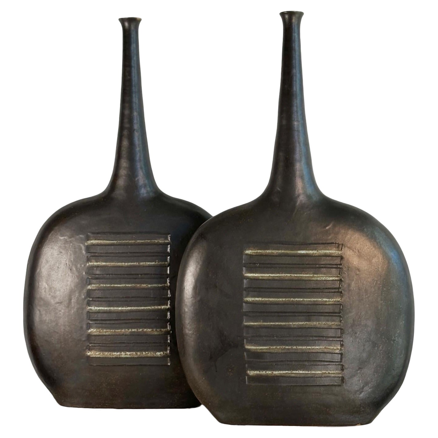Pair of Large Vases by Bruno Gambone