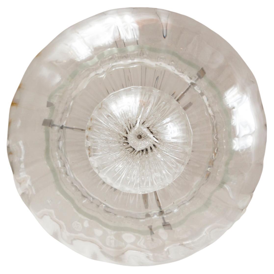 Modern Pair Of Large Venetian Crystal Blown Lanterns By Seguso