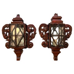 Pair of Large Venetian Tole Sconces