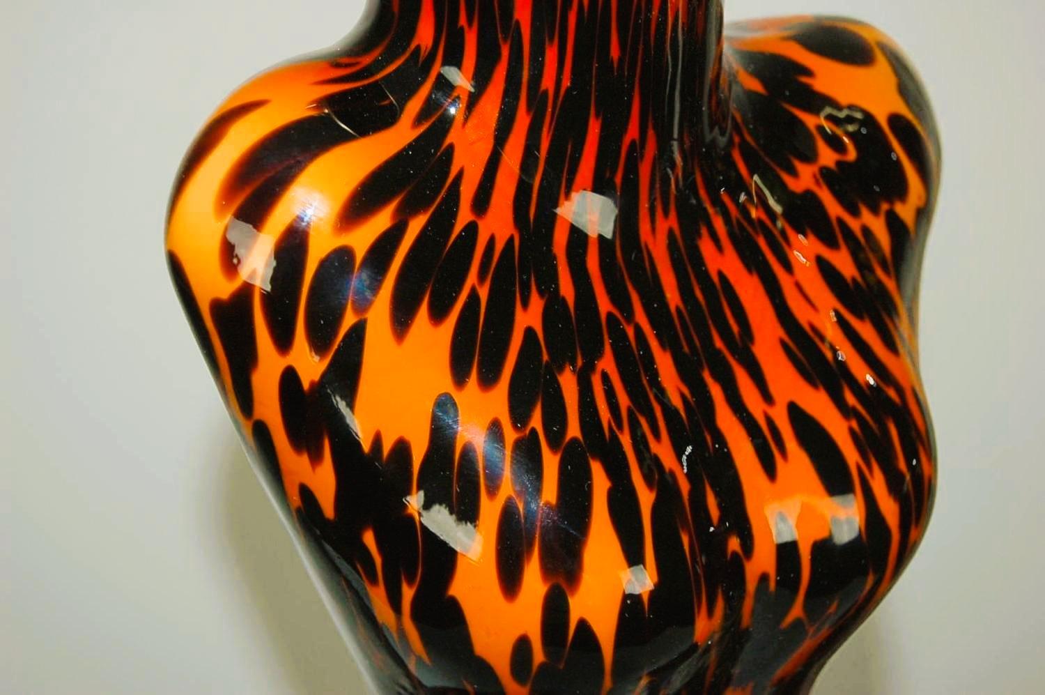 20th Century Pair of Large Venus De Milo Murano Lamps in Spotted Leopard For Sale