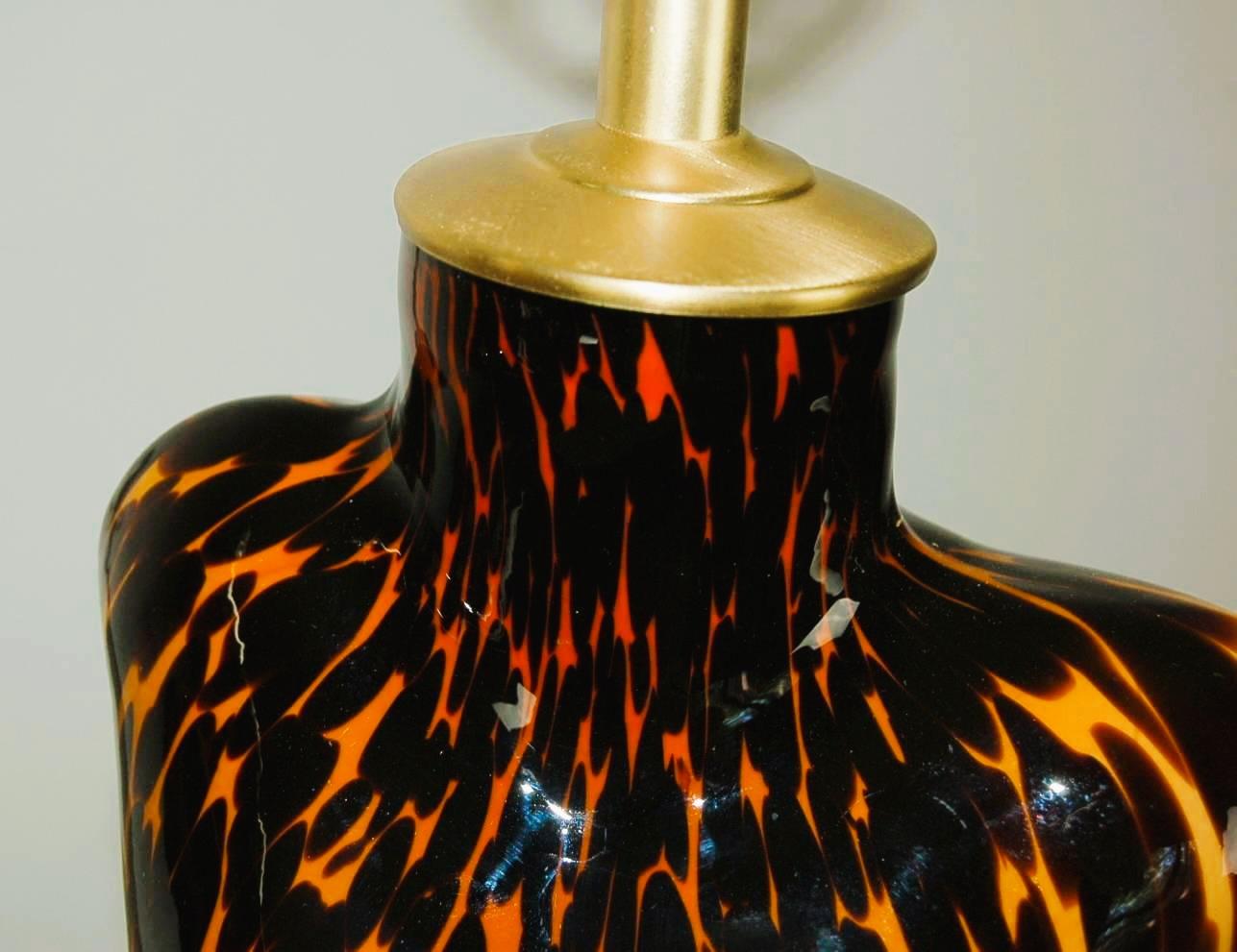 Pair of Large Venus De Milo Murano Lamps in Spotted Leopard For Sale 1