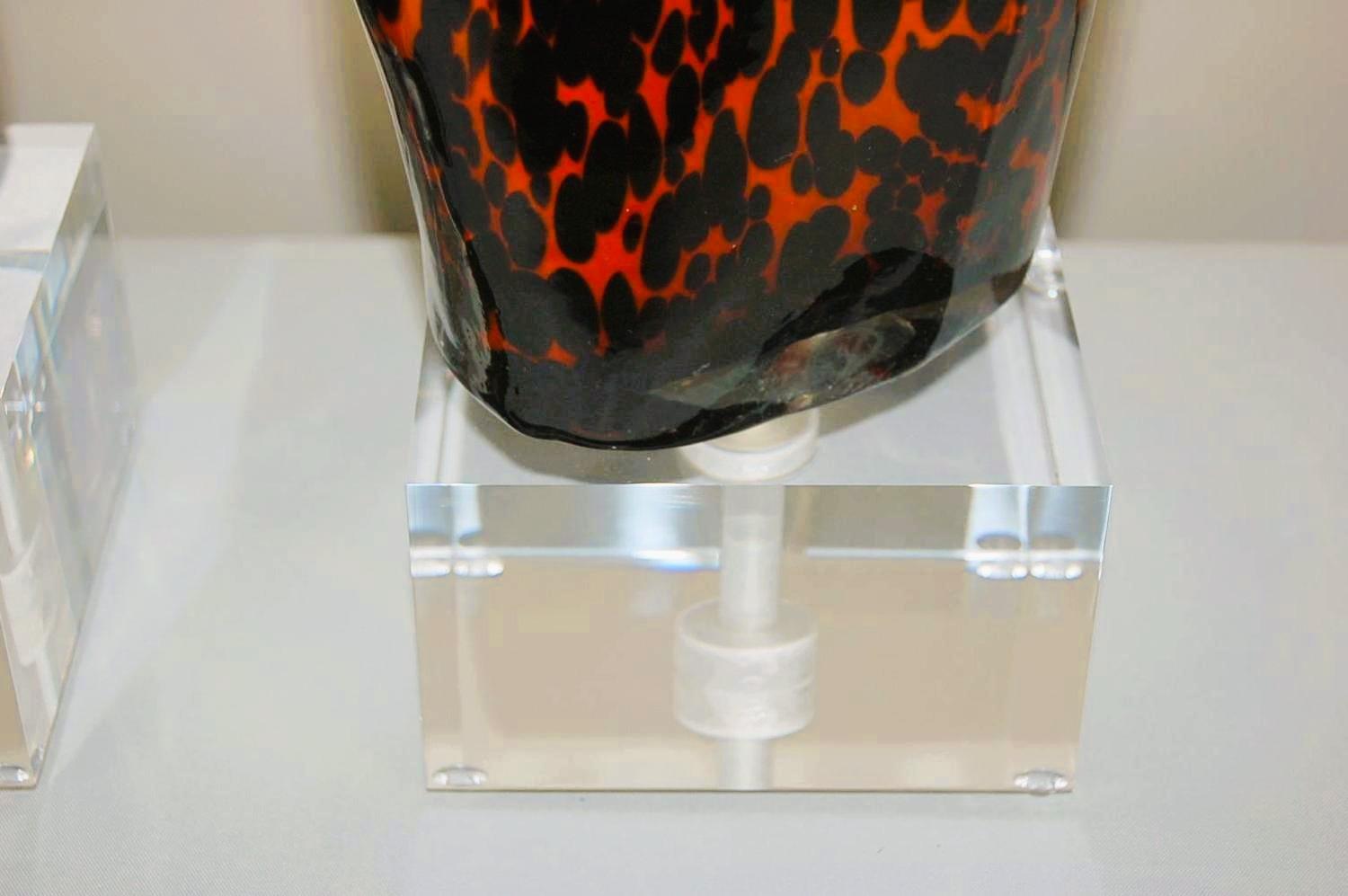 Pair of Large Venus De Milo Murano Lamps in Spotted Leopard For Sale 2