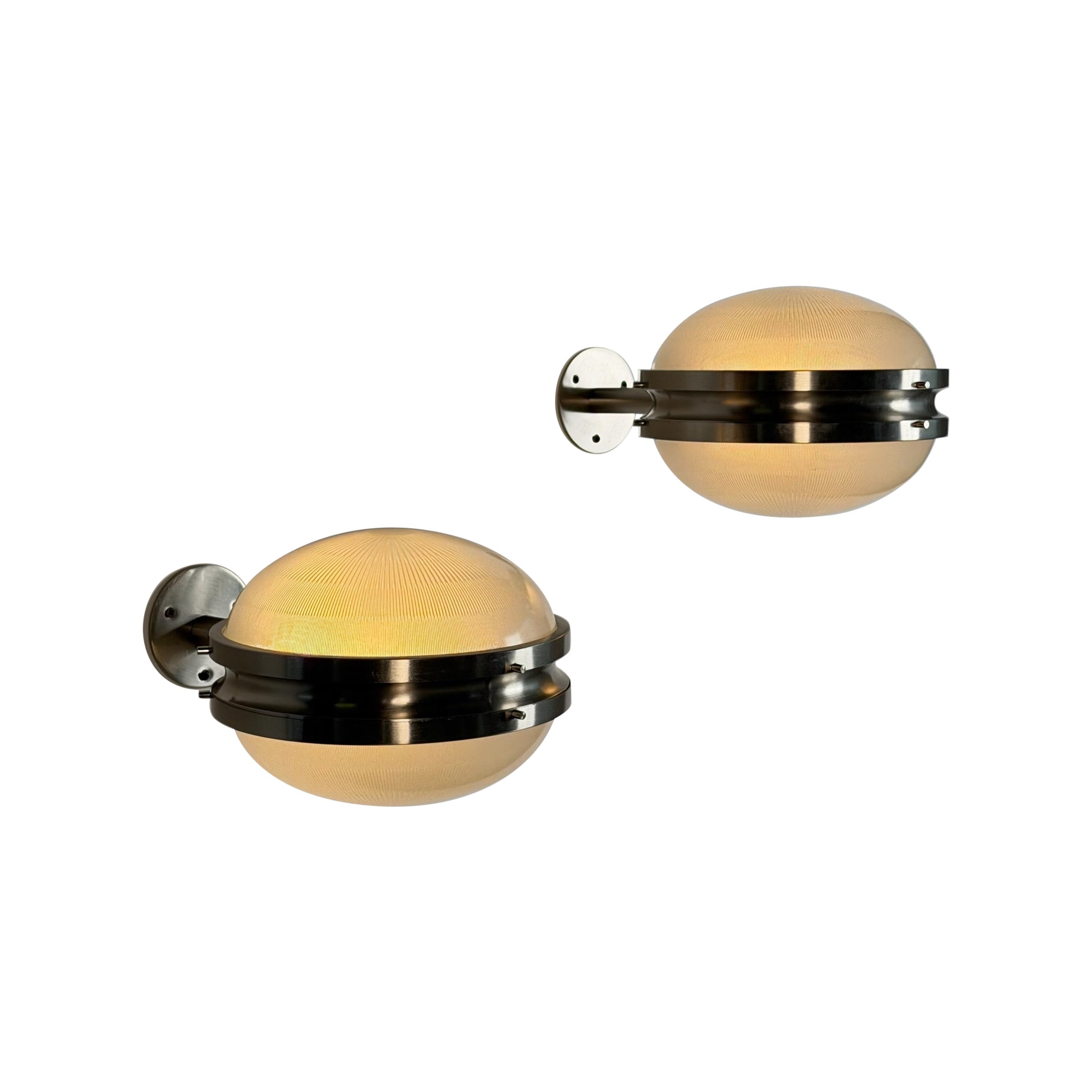 Pair of Large Version “Gamma” Wall Sconces by Sergio Mazza for Artemide, 1960s