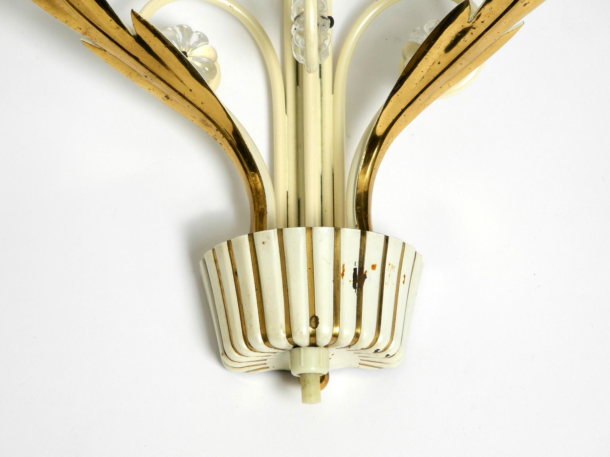Pair of Large Very Beautiful Vereinigte Werkstätten Mid-Century Brass Wall Lamps For Sale 9