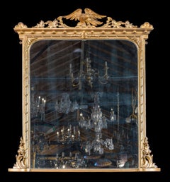 Pair of Large Victorian Gilt Gesso Mirrors