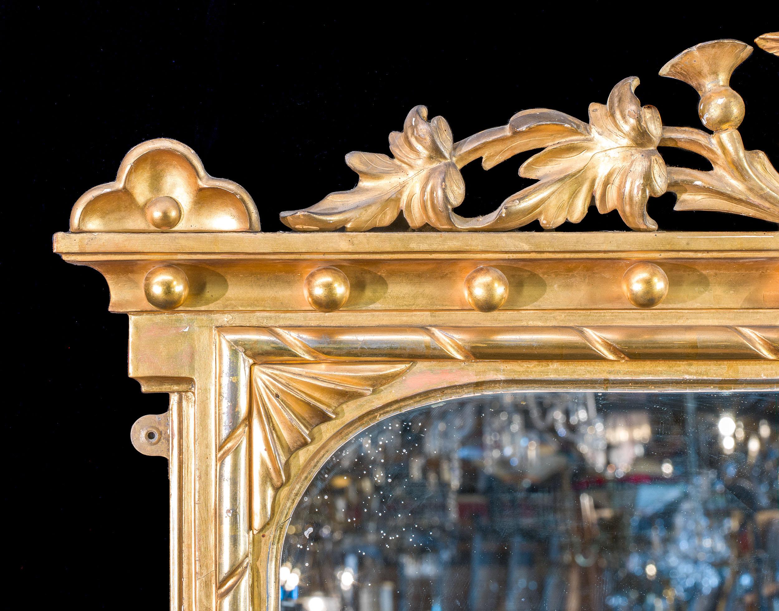 Paar große viktorianische vergoldete Gesso-Spiegel (19. Jahrhundert) im Angebot