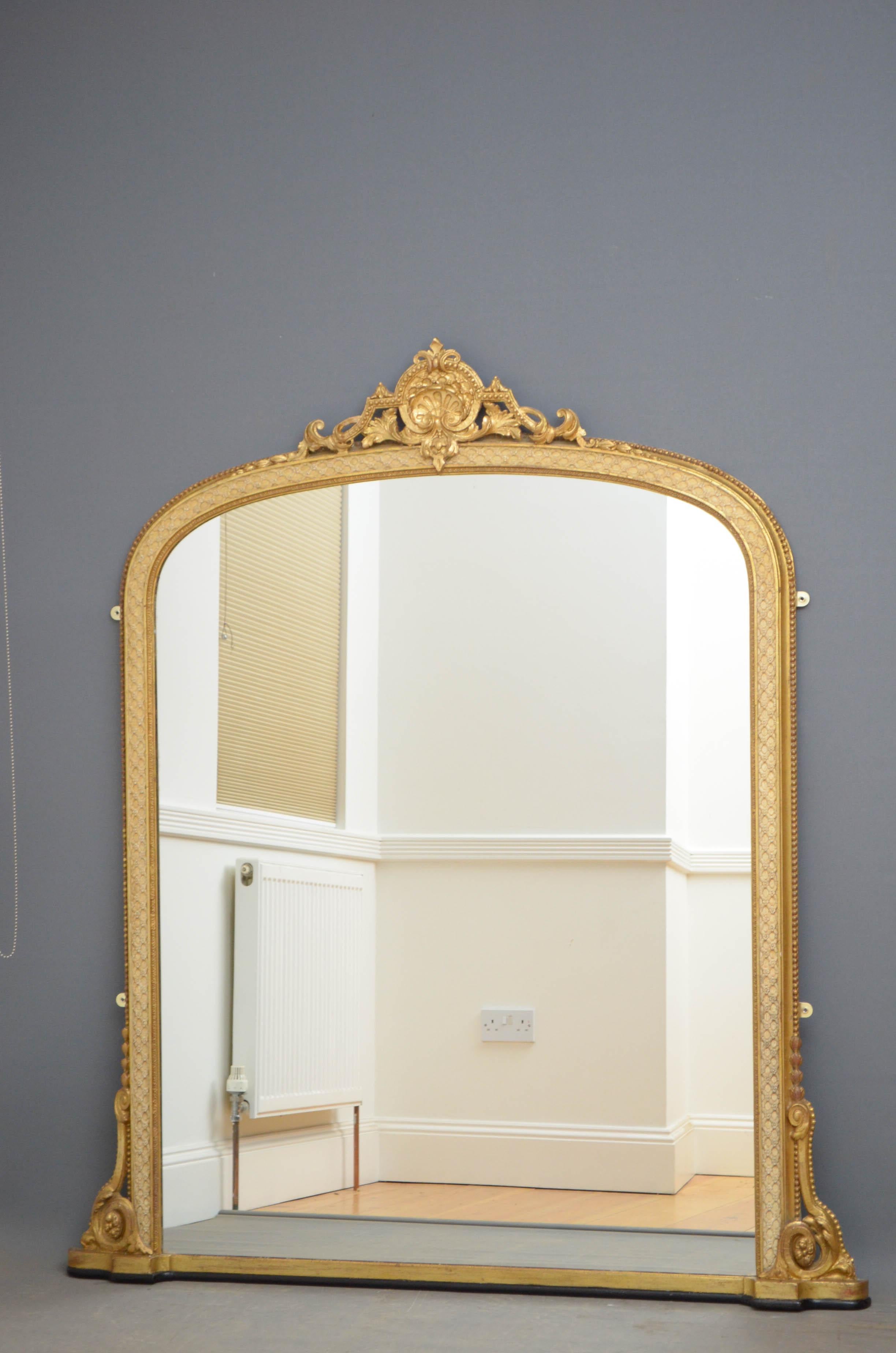 Pair of Large Victorian Wall Mirrors 6