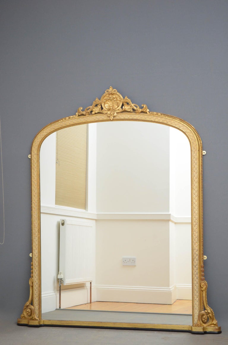 Pair of Large Victorian Wall Mirrors For Sale at 1stdibs