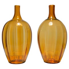 Pair of Large Vintage Blenko Glass Lamp Bases by Joel Philip Myers