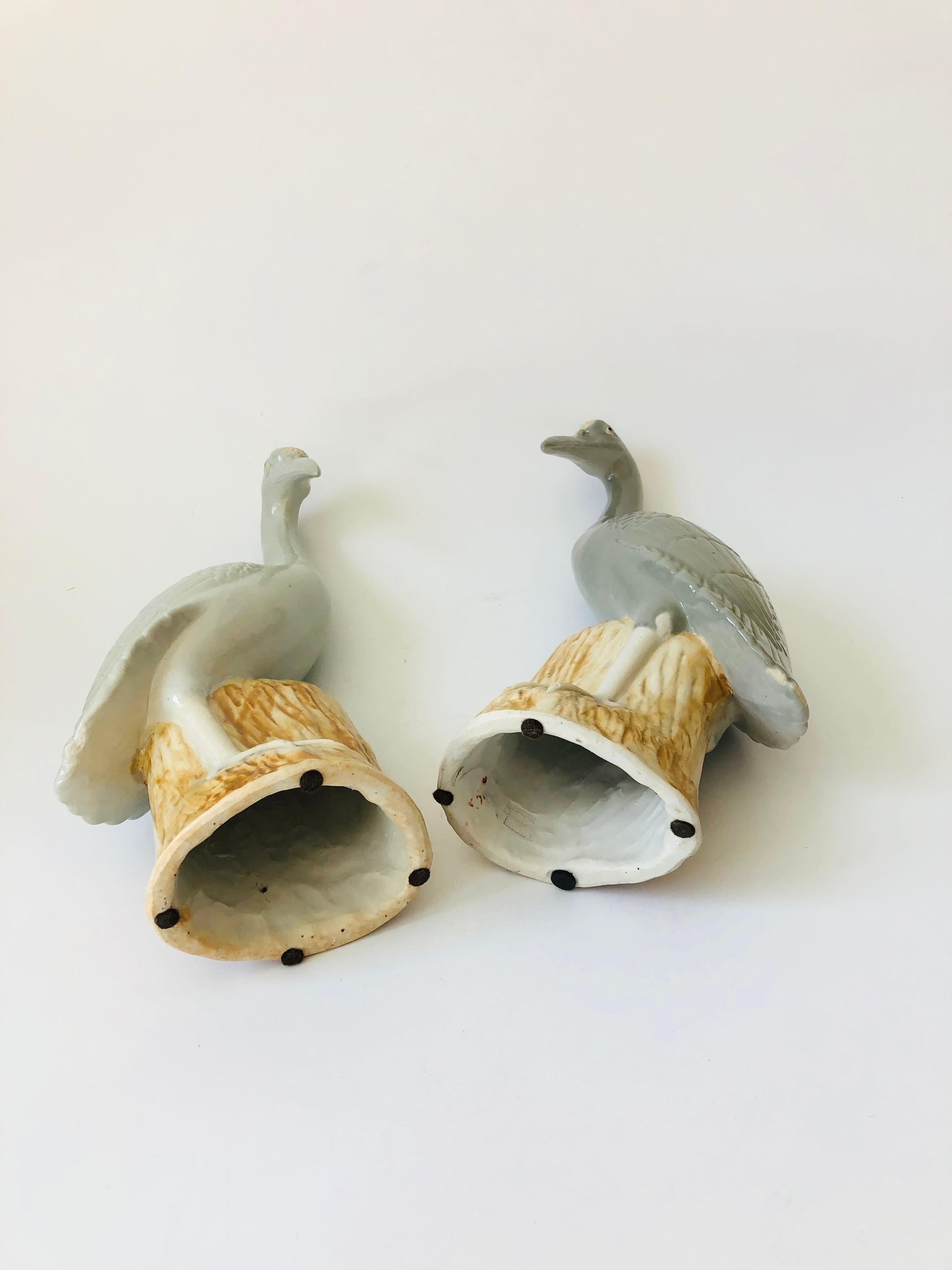 Pair of Large Vintage Chinese Porcelain Cranes 5
