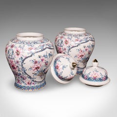 Pair of Large Vintage Display Vases, Italian, Ceramic, Baluster Urn, Circa 1980