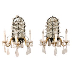 Pair of Large Vintage French Louis XV Style Sconces attributed to Maison Baguès