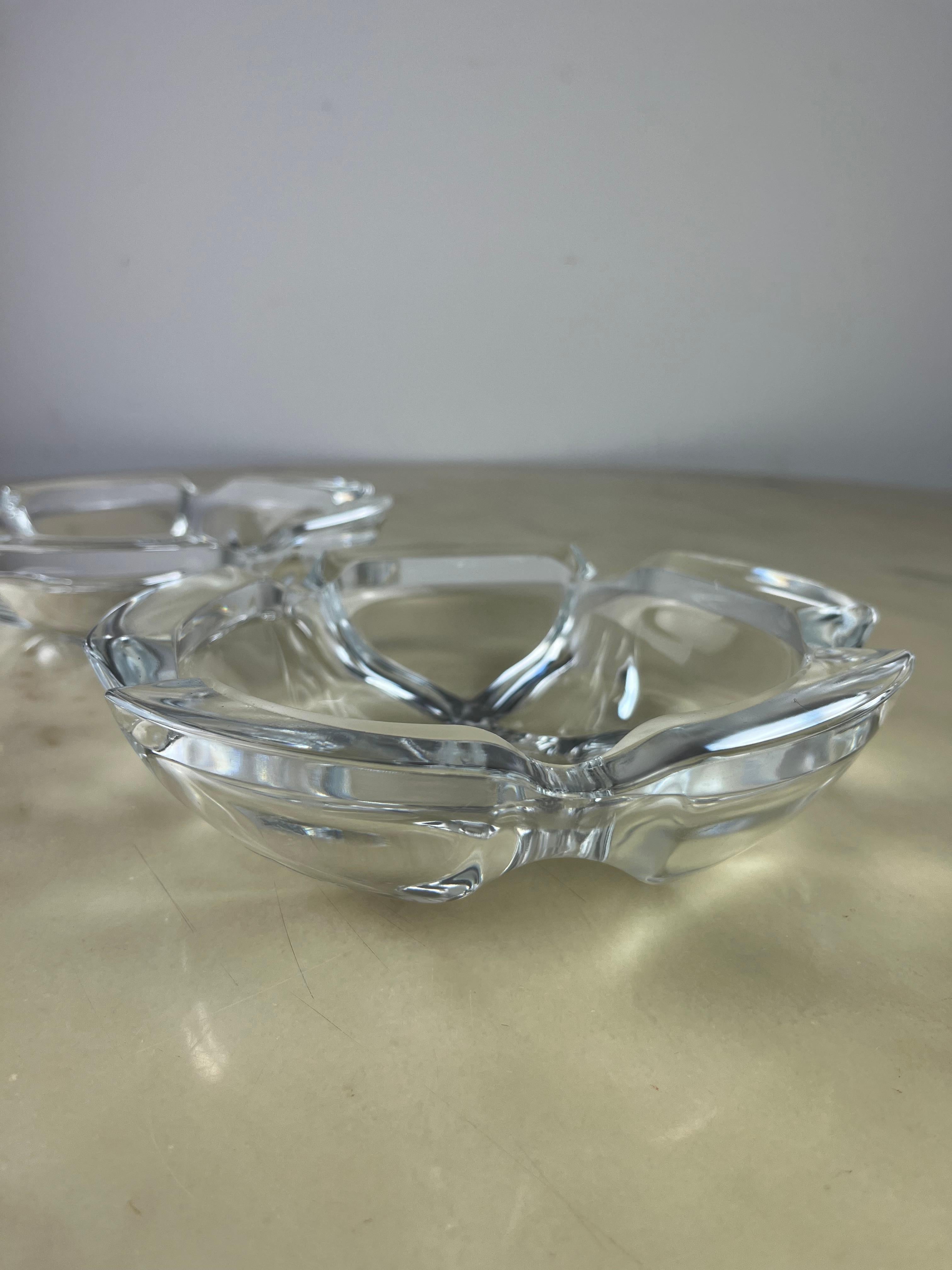 Pair of Large Vintage Glass Ashtrays, Italy, 1970s For Sale 2