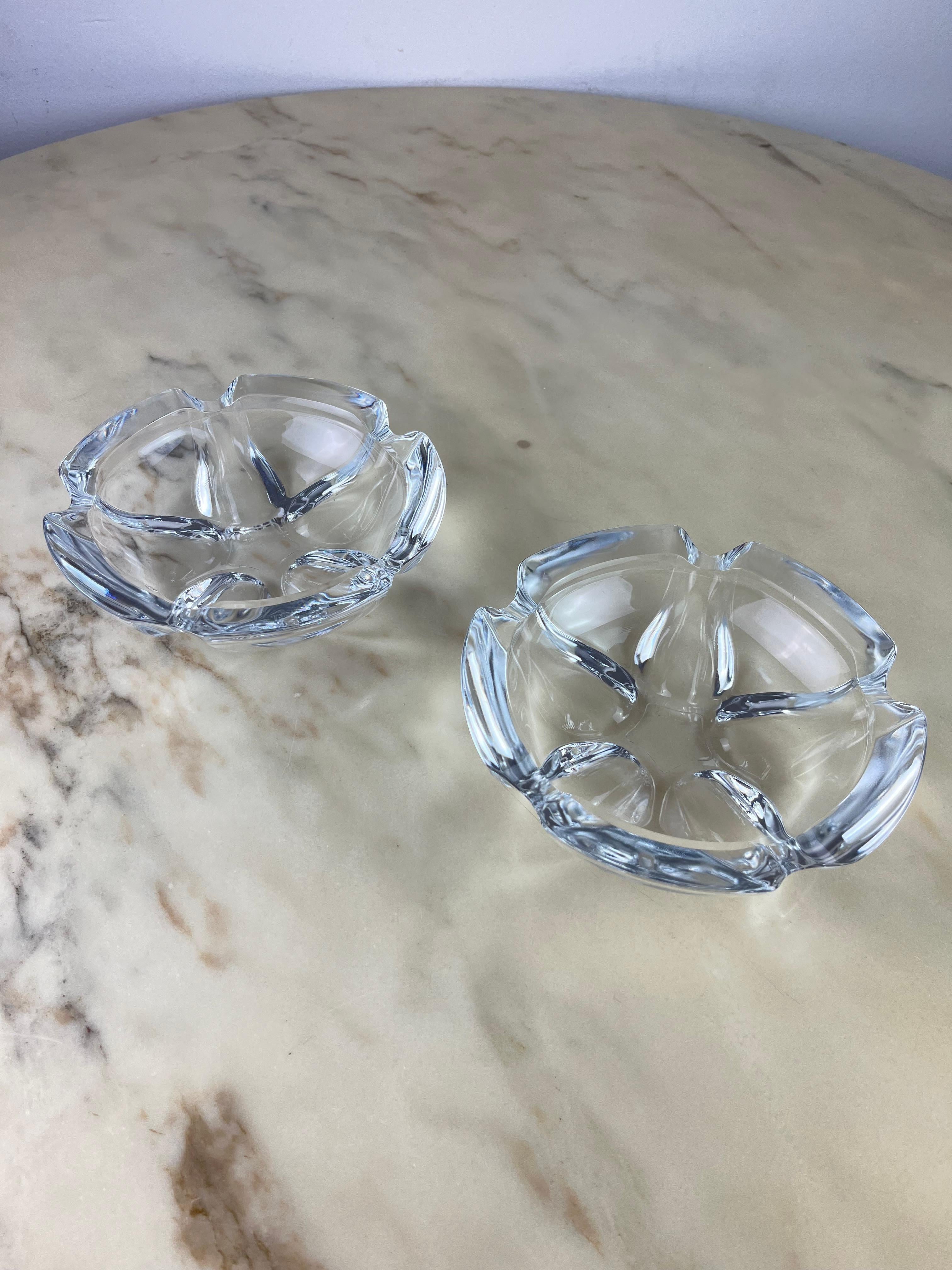 Pair of Large Vintage Glass Ashtrays, Italy, 1970s For Sale 3