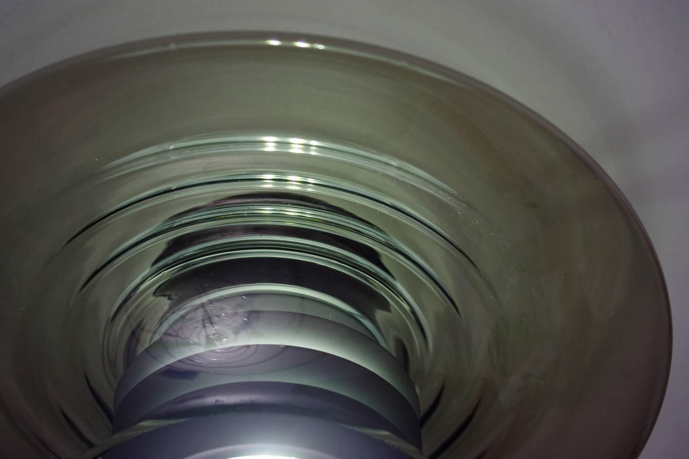 Olandese UNA di due grandi luci da soffitto o da parete in vetro soffiato vintage. 1960s in vendita
