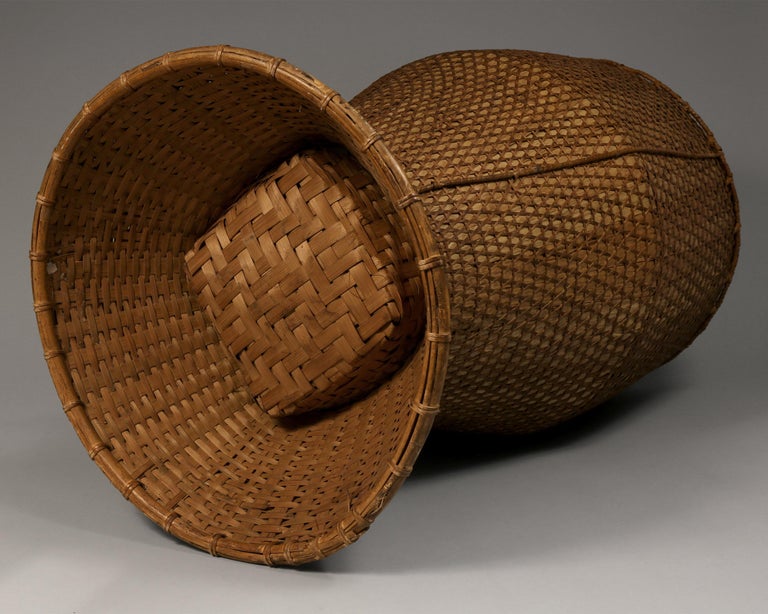 Pair of Large Vintage Grain Storage Baskets, Thailand, Mid-20th Century For Sale 2
